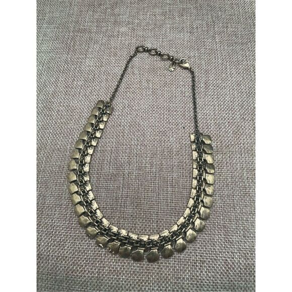 Vintage J. Crew Reversible Necklace Dark Gold Tone - Picture 3 of 8